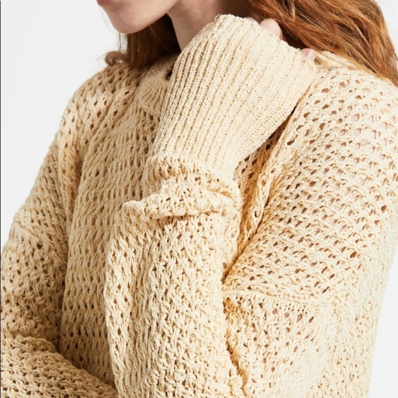 New THEORY Yellow Cotton Nylon Karenia Sweater Size Large - Picture 7 of 14